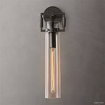 Machinist Glass Cylinder Wall Sconce