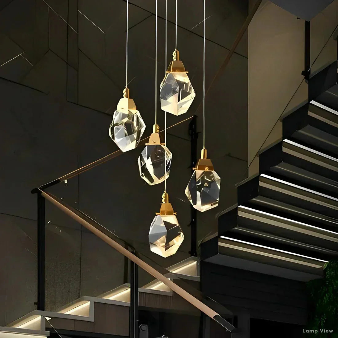 Angle Multi-Lights Round Chandelier