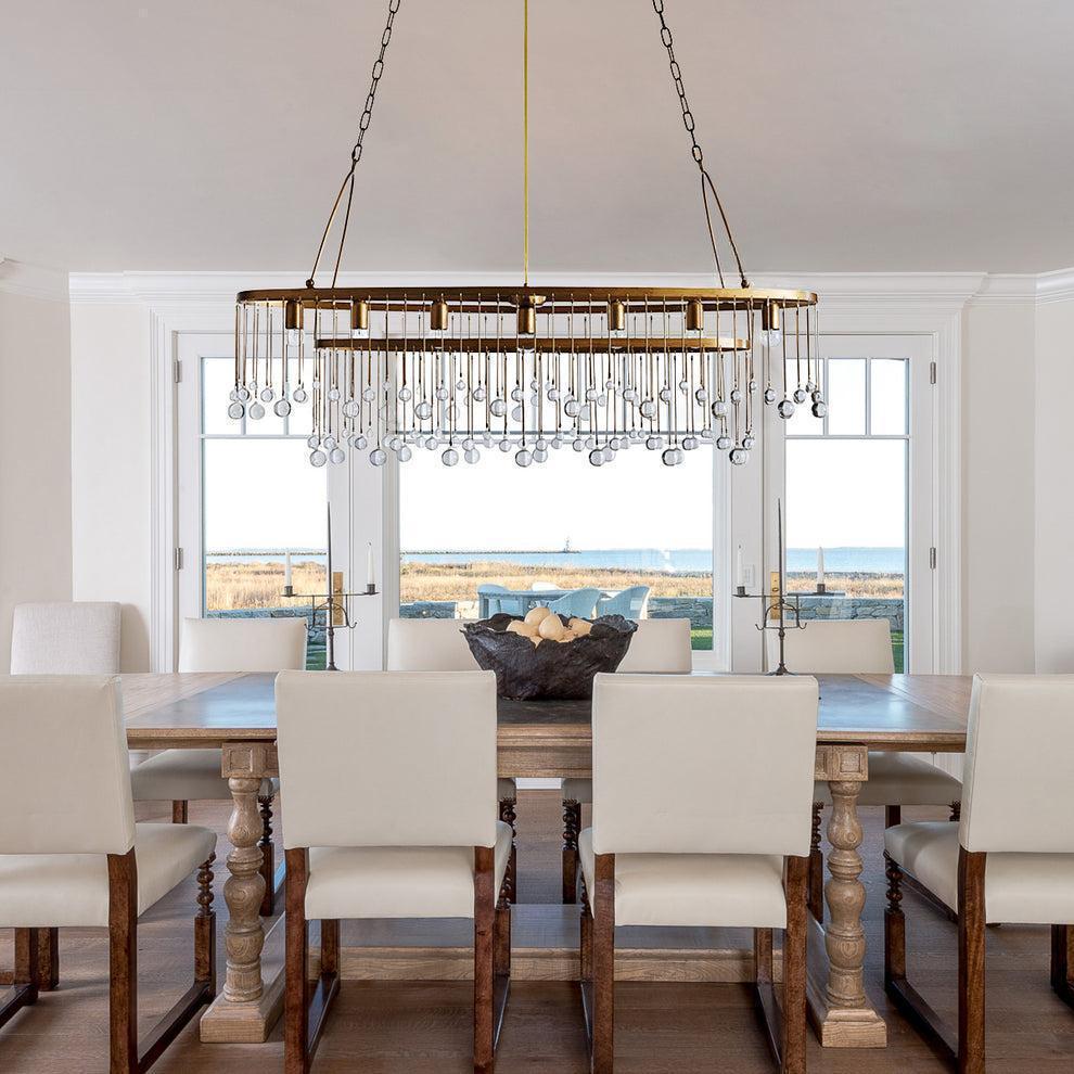 Aubrey Trailing Crystal Oval Chandelier