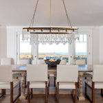 Aubrey Trailing Crystal Oval Chandelier