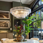 Ghiaccio Layered Glass Round Chandelier