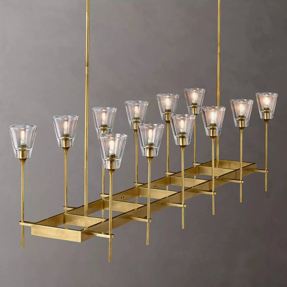 Torche Rectangular Chandelier 54"
