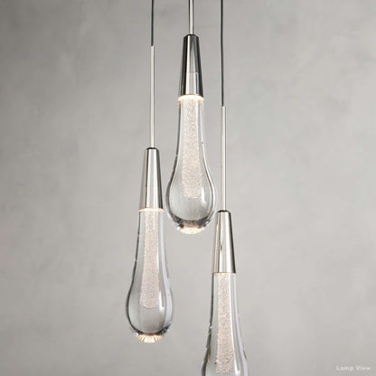 Soltaire Cascading Crystal 3-Light Round Pendant