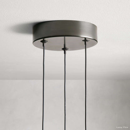 Soltaire Cascading Glass 3-Light Round Pendant