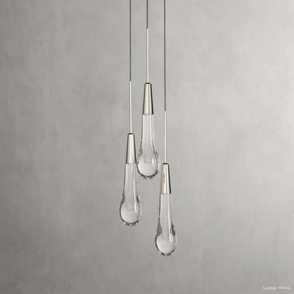 Soltaire Cascading Crystal 3-Light Round Pendant