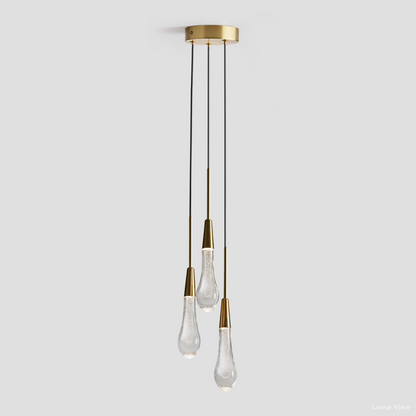 Soltaire Cascading Crystal 3-Light Round Pendant