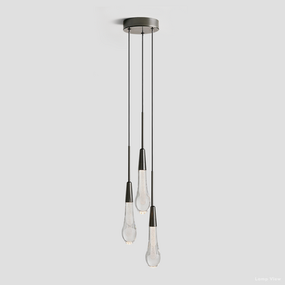Soltaire Cascading Crystal 3-Light Round Pendant