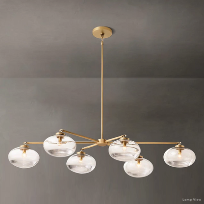 Cabrette Pristine Glass Mobile Linear Chandelier