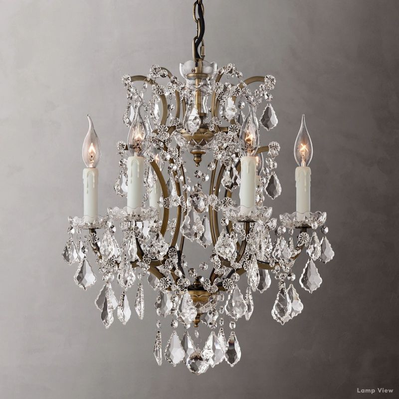 Rococo Garland Crystal Round Chandelier 18"