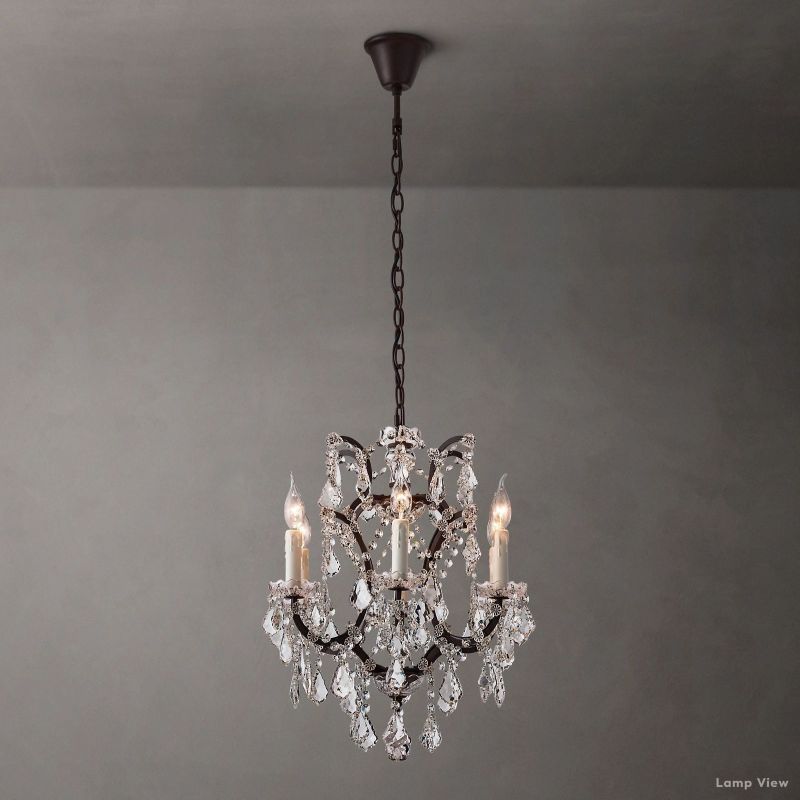 Rococo Garland Crystal Round Chandelier 18"