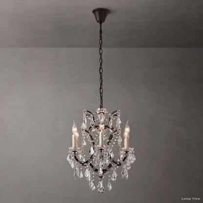 Rococo Garland Crystal Round Chandelier 18"