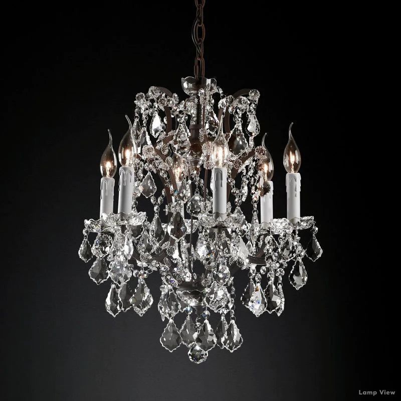 Rococo Garland Crystal Round Chandelier 18"