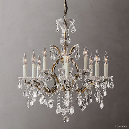 Rococo Garland Crystal Round Chandelier 28"