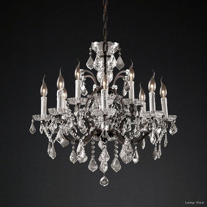 Rococo Garland Crystal Round Chandelier 28"