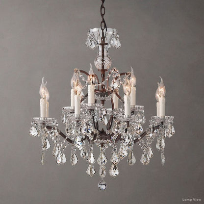 Rococo Garland Crystal Round Chandelier 28"