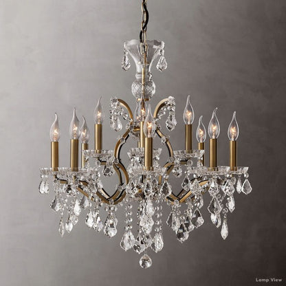 Rococo Garland Crystal Round Chandelier 28"