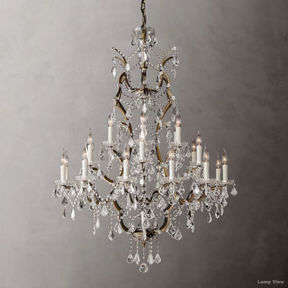Rococo Garland Crystal Round Chandelier 40"