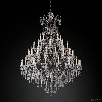 Rococo Garland Crystal Round Chandelier 60"