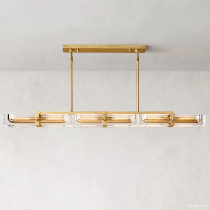 Savile Nested Crystal Linear Chandelier 72"