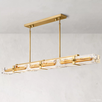 Savile Nested Crystal Linear Chandelier 72"