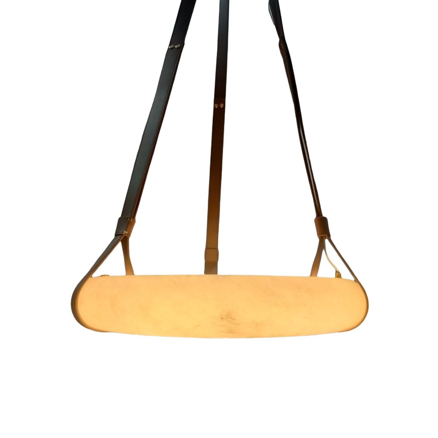 Isidore Leather Alabaster Chandelier