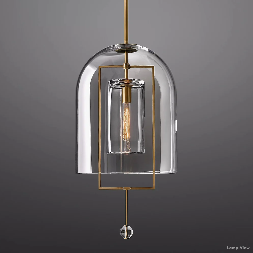 Fulcrum Cloche Glass Pendant Light