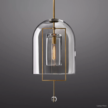 Fulcrum Cloche Glass Pendant Light