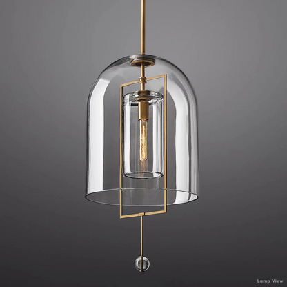 Fulcrum Cloche Glass Pendant Light
