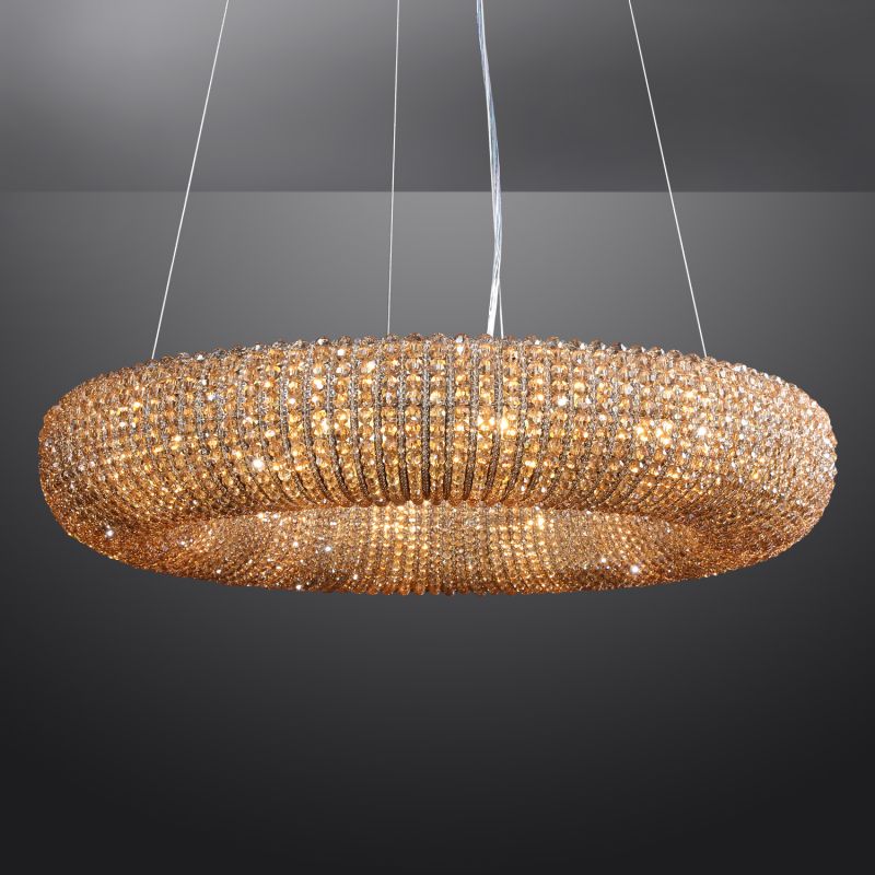 Halo Crystal Round Chandelier 72"