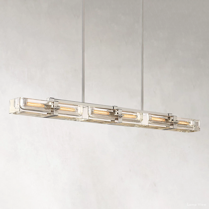 Savile Nested Crystal Linear Chandelier 72"