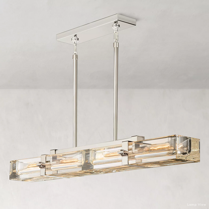 Savile Nested Crystal Linear Chandelier 48"