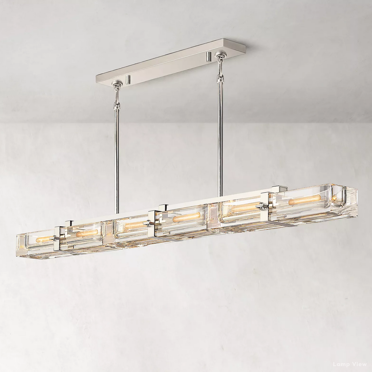 Savile Nested Crystal Linear Chandelier 72"
