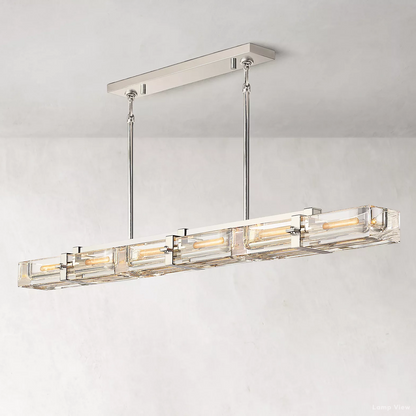 Savile Nested Crystal Linear Chandelier 72"