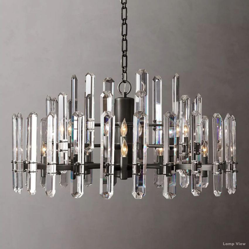 Mirello Pristine Crystal Round Chandelier 36"