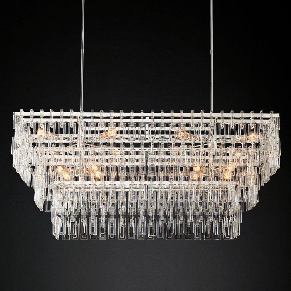 Marignan Tiered Rectangle Chandelier 60"