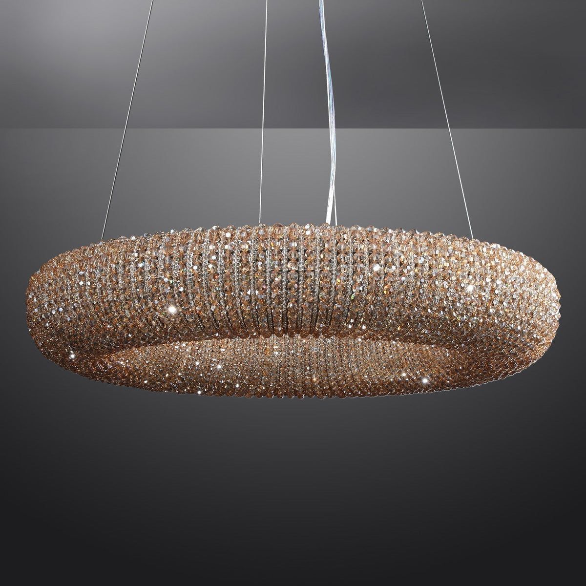 Halo Crystal Round Chandelier 59"