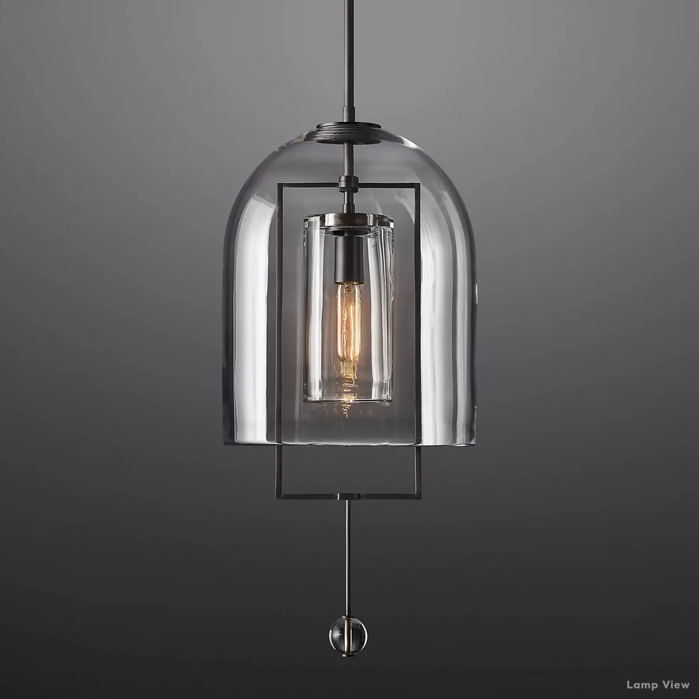 Fulcrum Cloche Glass Pendant Light