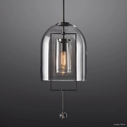 Fulcrum Cloche Glass Pendant Light