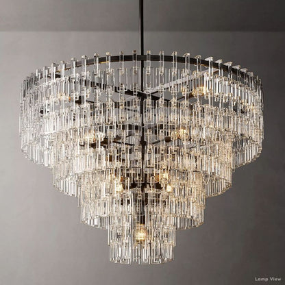 Marignan Chain Crystal Tiered Round Chandelier 48"