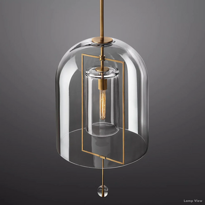 Fulcrum Cloche Glass Pendant Light