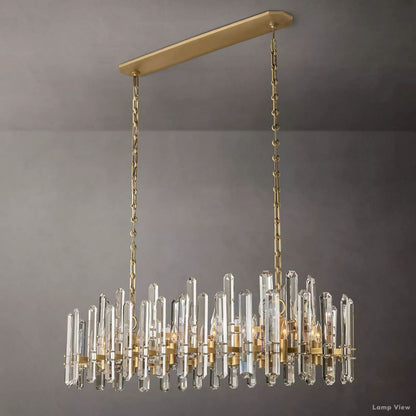 Mirello Pristine Crystal Linear Chandelier 54"