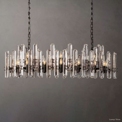 Mirello Pristine Crystal Linear Chandelier 54"