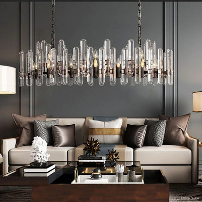 Mirello Pristine Crystal Linear Chandelier 54"