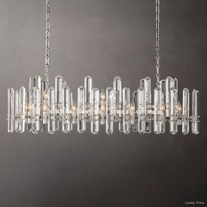 Mirello Pristine Crystal Linear Chandelier 54"