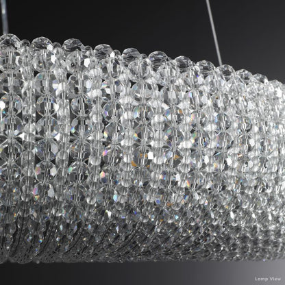 Halo Granular Crystal Round Chandelier 32"