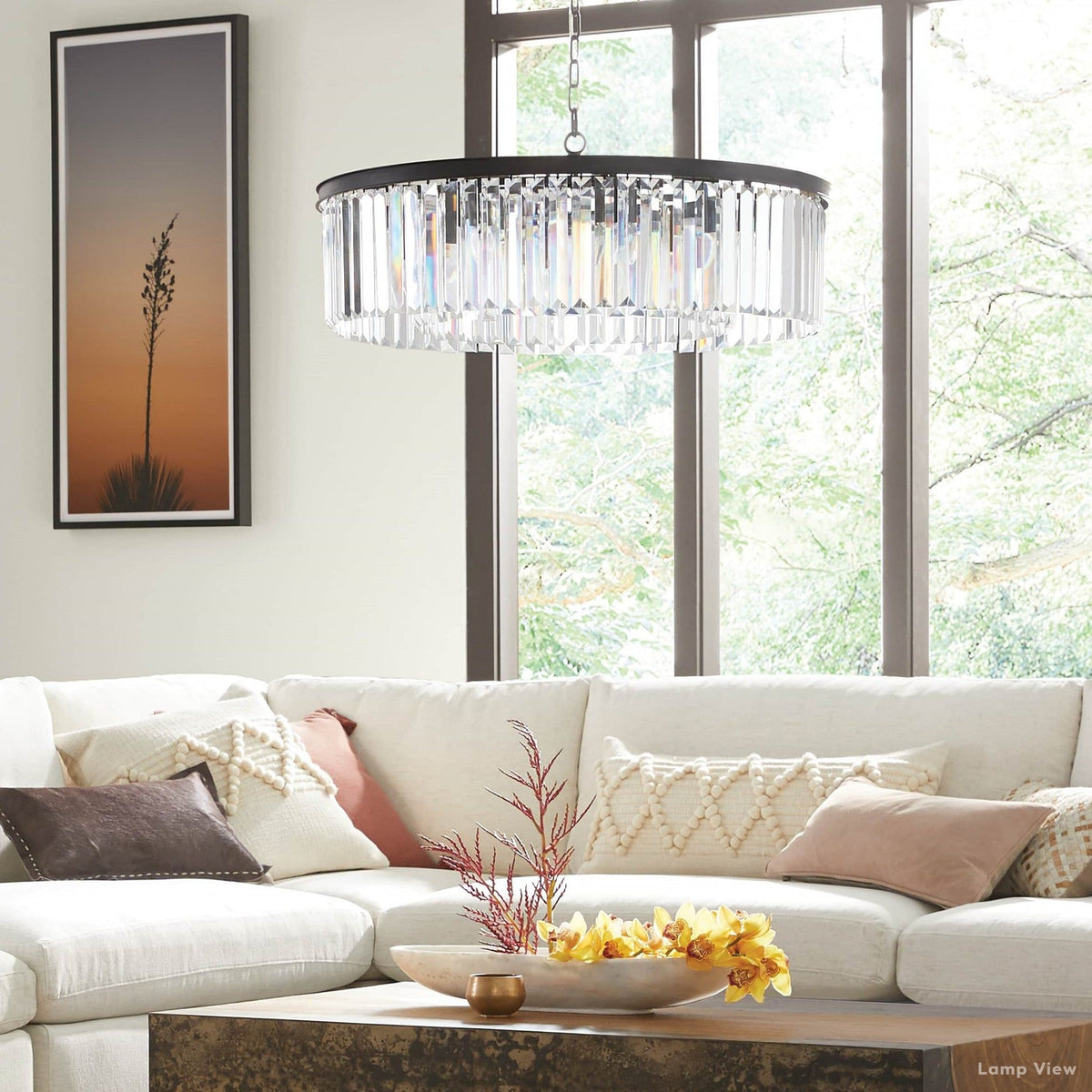 Leyland Clear Crystal Round Chandelier