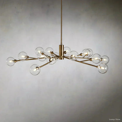 Apollo Spoked Glass Round Chandelier