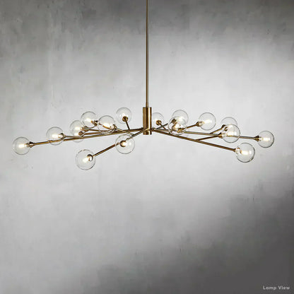 Apollo Spoked Glass Round Chandelier