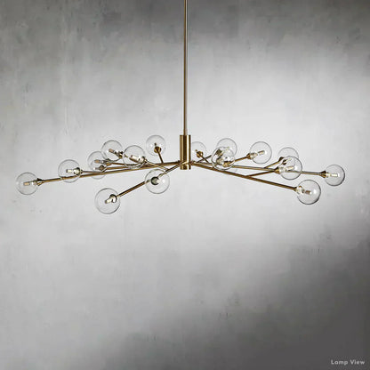Apollo Spoked Glass Round Chandelier