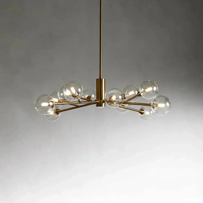 Apollo Spoked Glass Round Chandelier